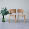 Chaises scandinaves en bois massif de chêne
