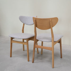 Chaises vintage en bois massif de chêne