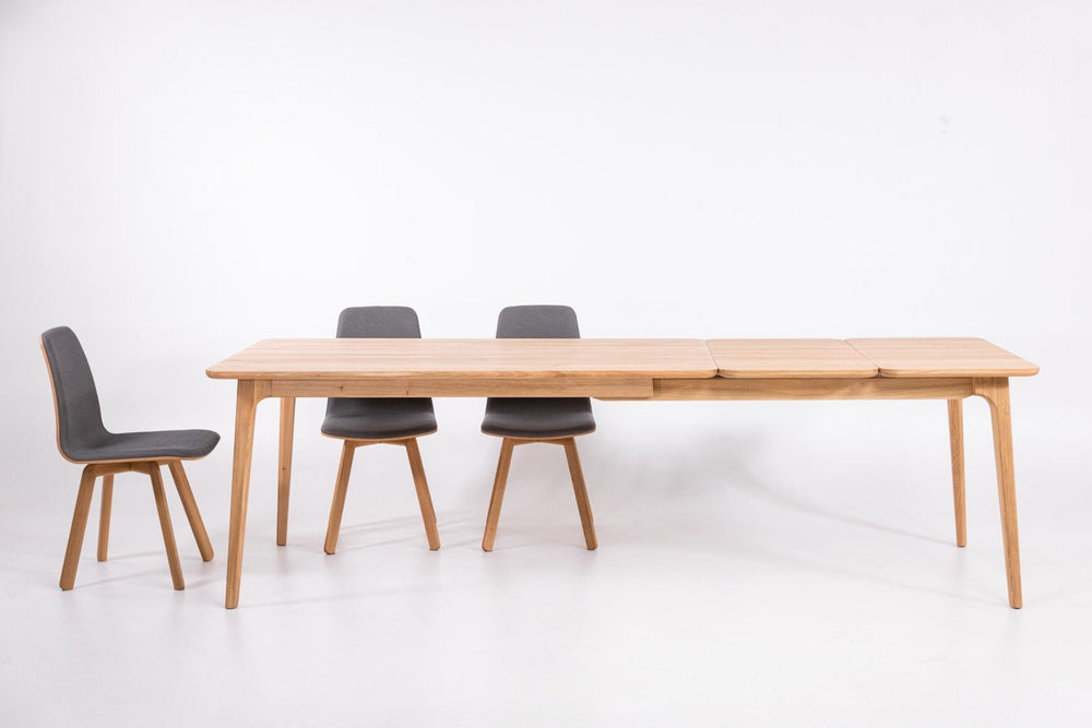 Table extensible TOKIO en chêne massif, finition à l'huile naturelle