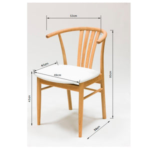 Chaise en bois massif de chêne foncé Dagmar, revêtement Noir - Lot de 2 ou de 4 chaises - VESKOR