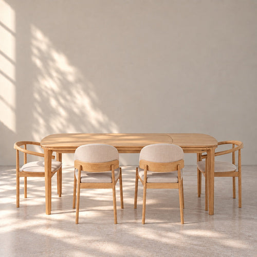 Table de salle à manger extensible en chêne massif IKONA - VESKOR