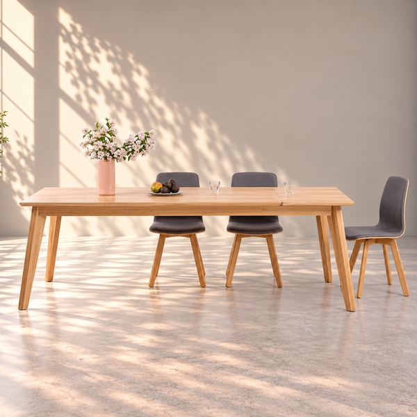 Table de salle à manger extensible en chêne massif KAMBIO 1 - VESKOR