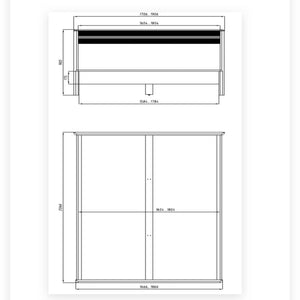 Lit double en bois massif de chêne Oxford - 160 x 200 cm / 180 x 200 cm - NordicStory