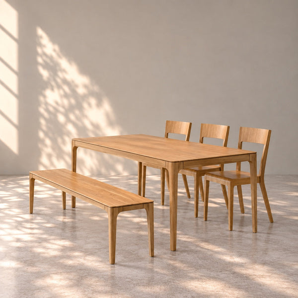Table de salle à manger extensible en chêne massif CREATIV - VESKOR