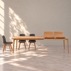 Table de salle à manger extensible en chêne massif TOKIO - VESKOR