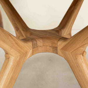 Table à manger ronde extensible en bois massif de chêne Carmen - NordicStory