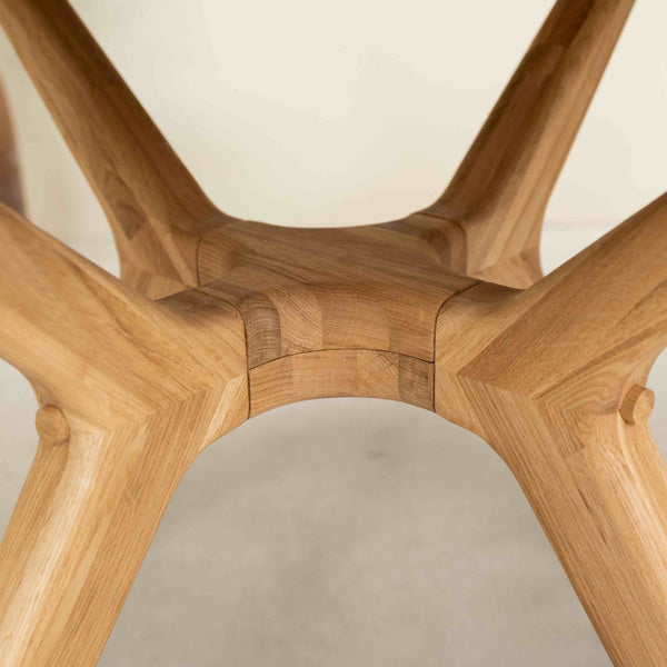 Table à manger ronde extensible en bois massif de chêne Carmen - NordicStory