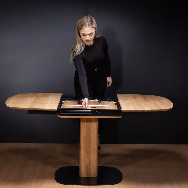 Table à manger extensible en bois massif LUNA - VESKOR