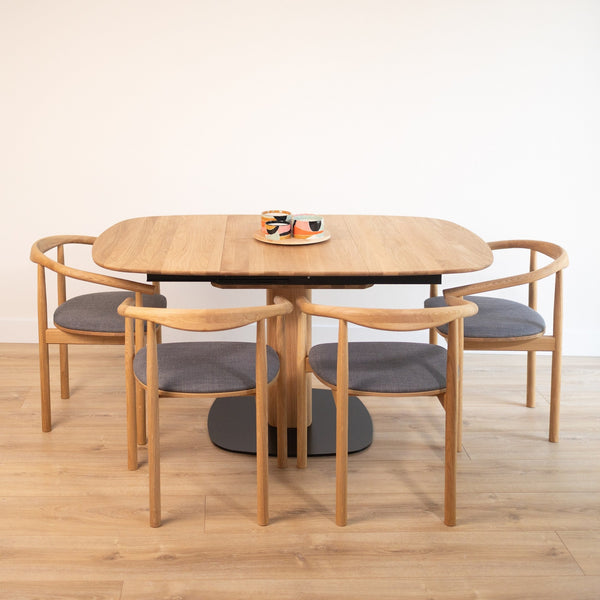 Table de salle à manger extensible en chêne massif LUNA - VESKOR