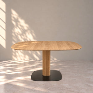 Table de salle à manger fixe en chêne massif LUNA - VESKOR