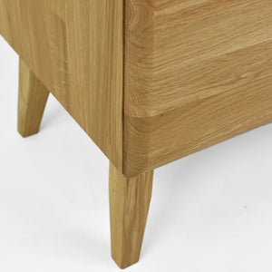 Buffet vitrine en bois massif de chêne Milan 1 - NordicStory