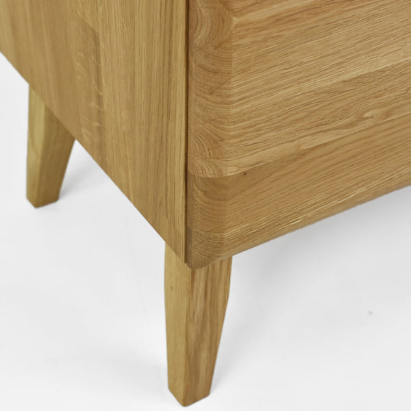 Buffet vitrine en bois massif de chêne Milan 1 - NordicStory