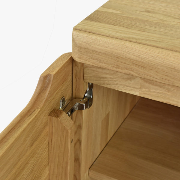 Buffet vitrine en bois massif de chêne Milan 1 - NordicStory
