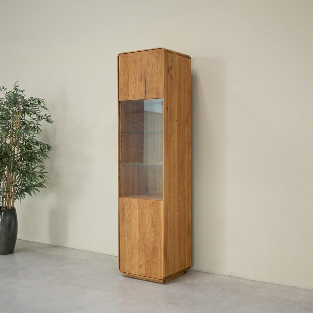 Vitrine en bois massif de chêne
