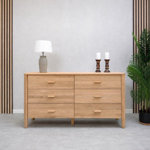 Buffet commode en bois massif de chêne AURA - VESKOR