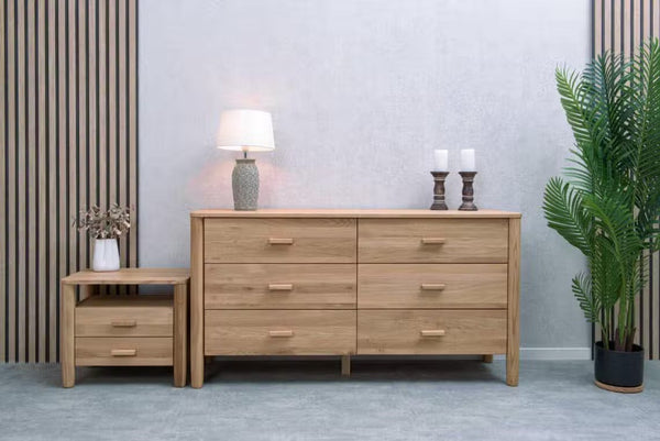 Buffet commode en bois massif de chêne AURA - VESKOR