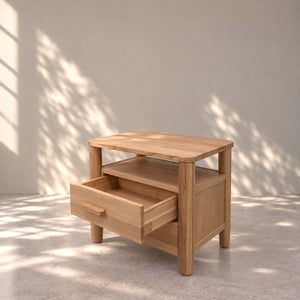 Table de chevet en bois massif de chêne AURA - VESKOR