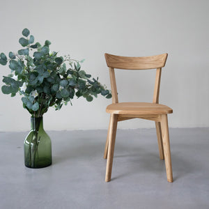 Chaise de salle à manger en bois massif de chêne Victoria - Lot de 2 ou 4 chaises - VESKOR