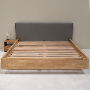 Lit en bois massif de chêne design et durable