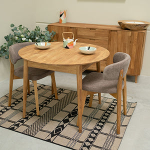 Chaise en bois massif de chêne Claus, revêtement Gris/Marron - Lot de 2 ou 4 chaises - VESKOR