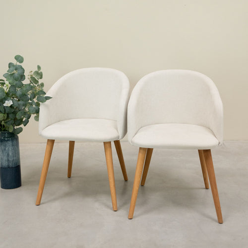 Chaise en bois massif de chêne Ana, revêtement - VESKOR