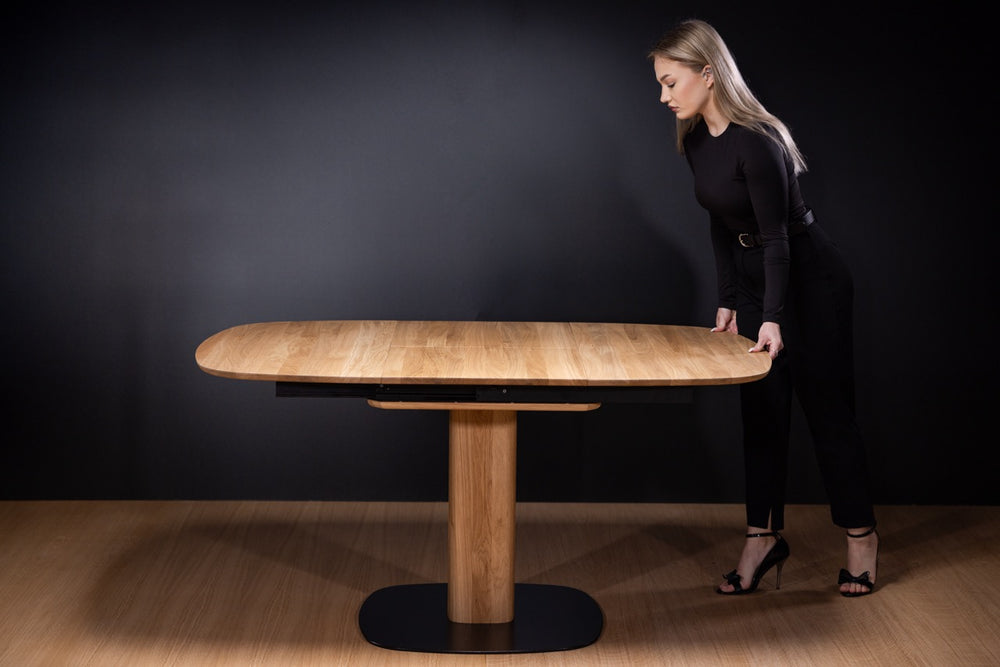 Table à manger extensible en bois massif LUNA - KARPIS