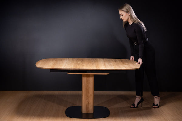 Table à manger extensible en bois massif LUNA - KARPIS