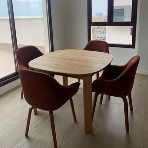 Table à manger ronde extensible en bois massif de chêne Victoria - VESKOR