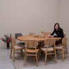 NordicStory Holger table de salle à manger ronde extensible en chêne massif