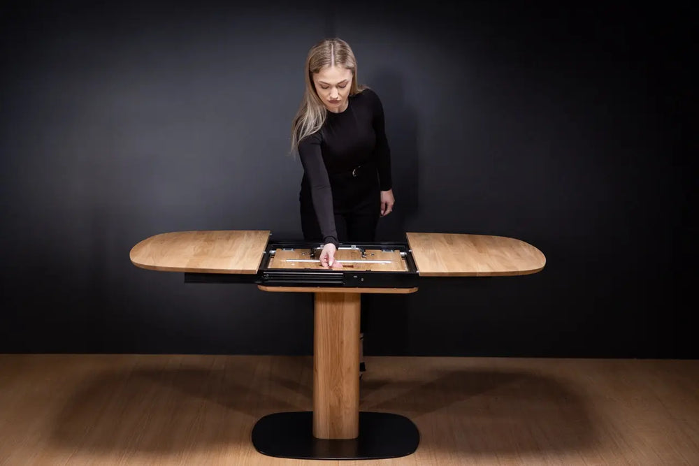 Table à manger extensible en bois massif LUNA - KARPIS