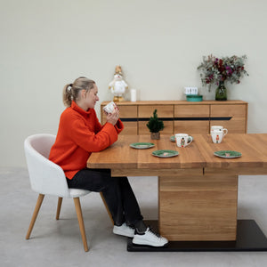 Chaise en bois massif de chêne Ana, revêtement - VESKOR