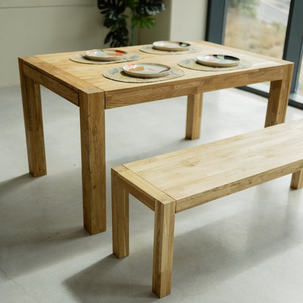 Banc rustique en bois massif de chêne Provence - NordicStory