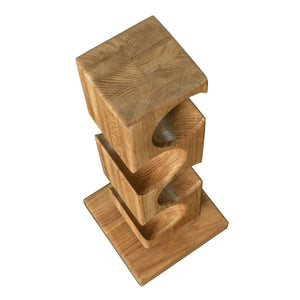 Porte-bouteilles en bois massif de chêne ALMA – Pour 4 bouteilles de vin - NordicStory