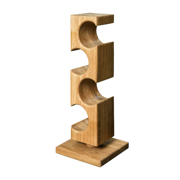 Porte-bouteilles en bois massif de chêne ALMA – Pour 4 bouteilles de vin - NordicStory