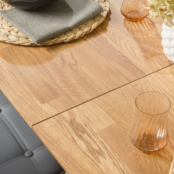Table à manger extensible en bois massif de chêne Harold - NordicStory