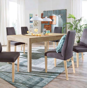 Table à manger extensible en bois massif de chêne Marsi - NordicStory