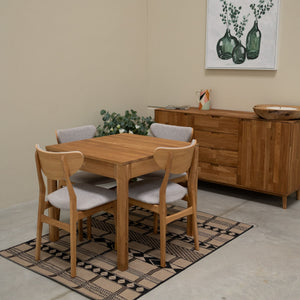 Table à manger extensible en bois massif de chêne Marsi - NordicStory