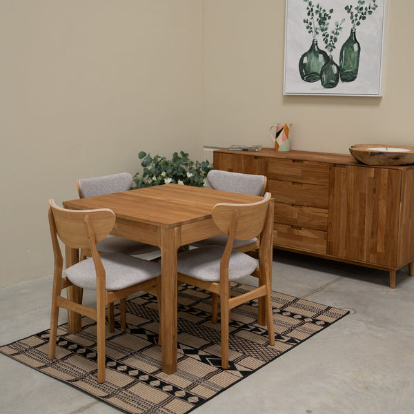 Table à manger extensible en bois massif de chêne Marsi - NordicStory