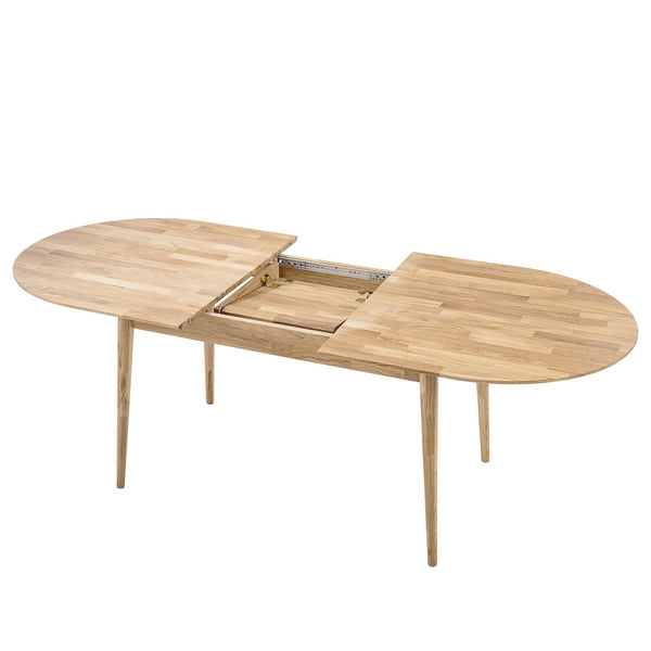 Table à manger ovale extensible en chêne massif Escandi 2 - NordicStory
