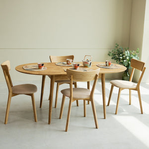 Table à manger ovale extensible en chêne massif Escandi 2 - NordicStory