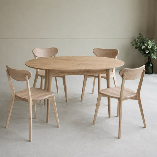 Table à manger ovale extensible en chêne massif Escandi 2 - NordicStory