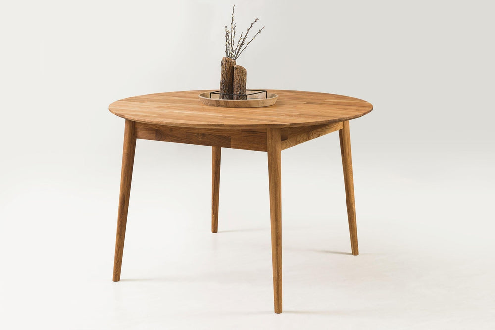 Table à manger ronde extensible en chêne massif Escandi 6 - NordicStory