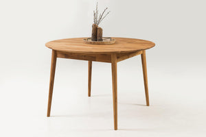 Table à manger ronde extensible en chêne massif Escandi 6 - NordicStory