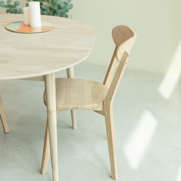 Table à manger ronde extensible en chêne massif Escandi 6 - NordicStory