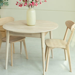 Table à manger ronde extensible en chêne massif Escandi 6 - NordicStory