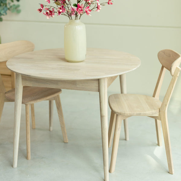 Table à manger ronde extensible en chêne massif Escandi 6 - NordicStory