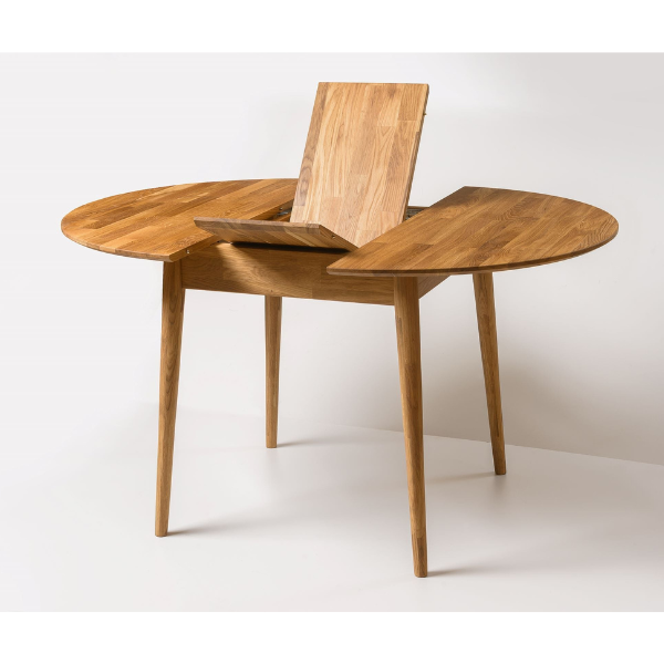 Table à manger ronde extensible en chêne massif Escandi 5 - NordicStory