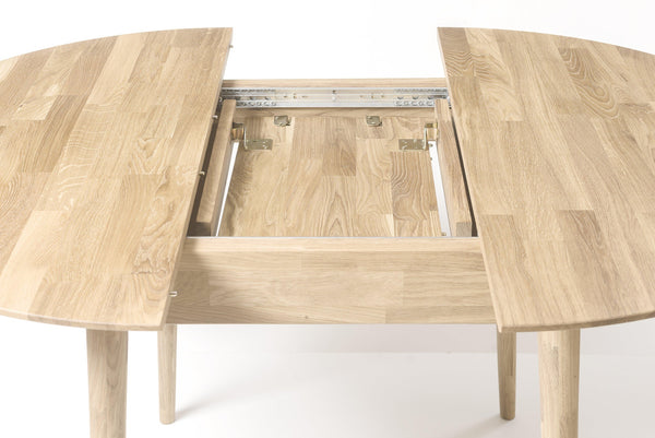 Table à manger ronde extensible en chêne massif Escandi 5 - NordicStory