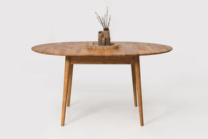 Table à manger ronde extensible en chêne massif Escandi 5 - NordicStory