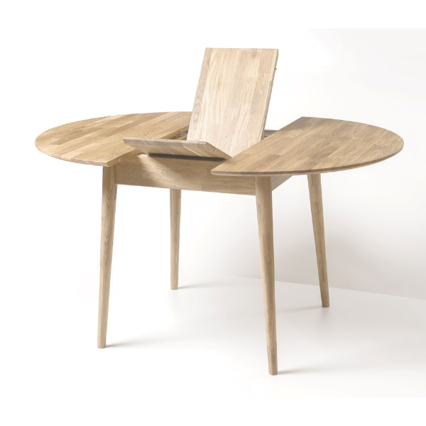 Table à manger ronde extensible en chêne massif Escandi 5 - NordicStory